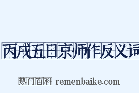 丙戌五日京师作反义词是什么意思的图片